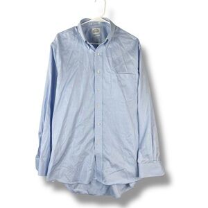 Eagle Shirtmakers Shirt Mens 17 34/35 XL Light Blue Button Down Dress Shirt